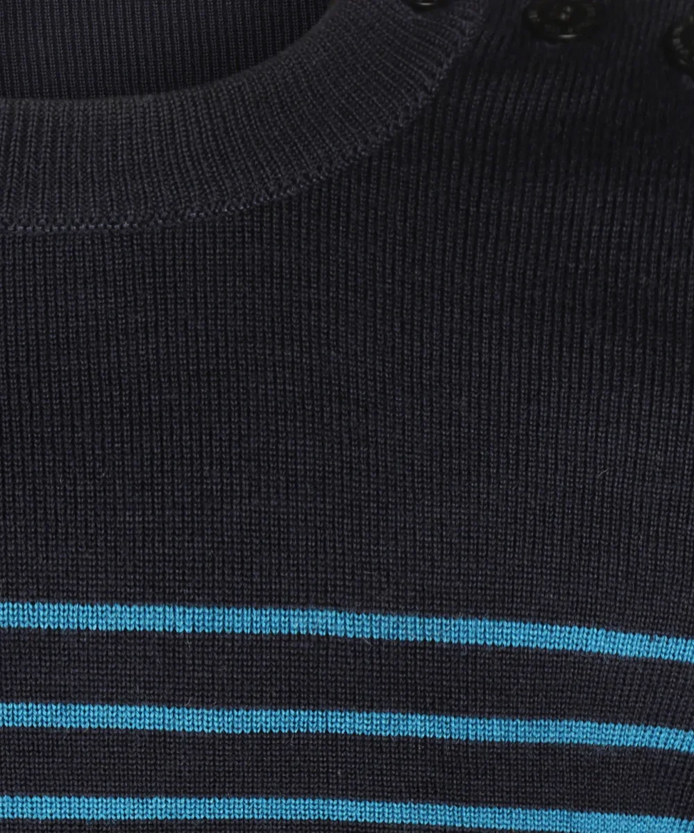 Saint James Pullover BinicII Round Neck | Blue – Bild 4