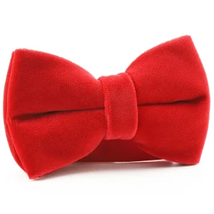 Velvet velour bowtie | Red