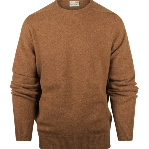 Pullover Lambswool round neck dutch fit | Brown
