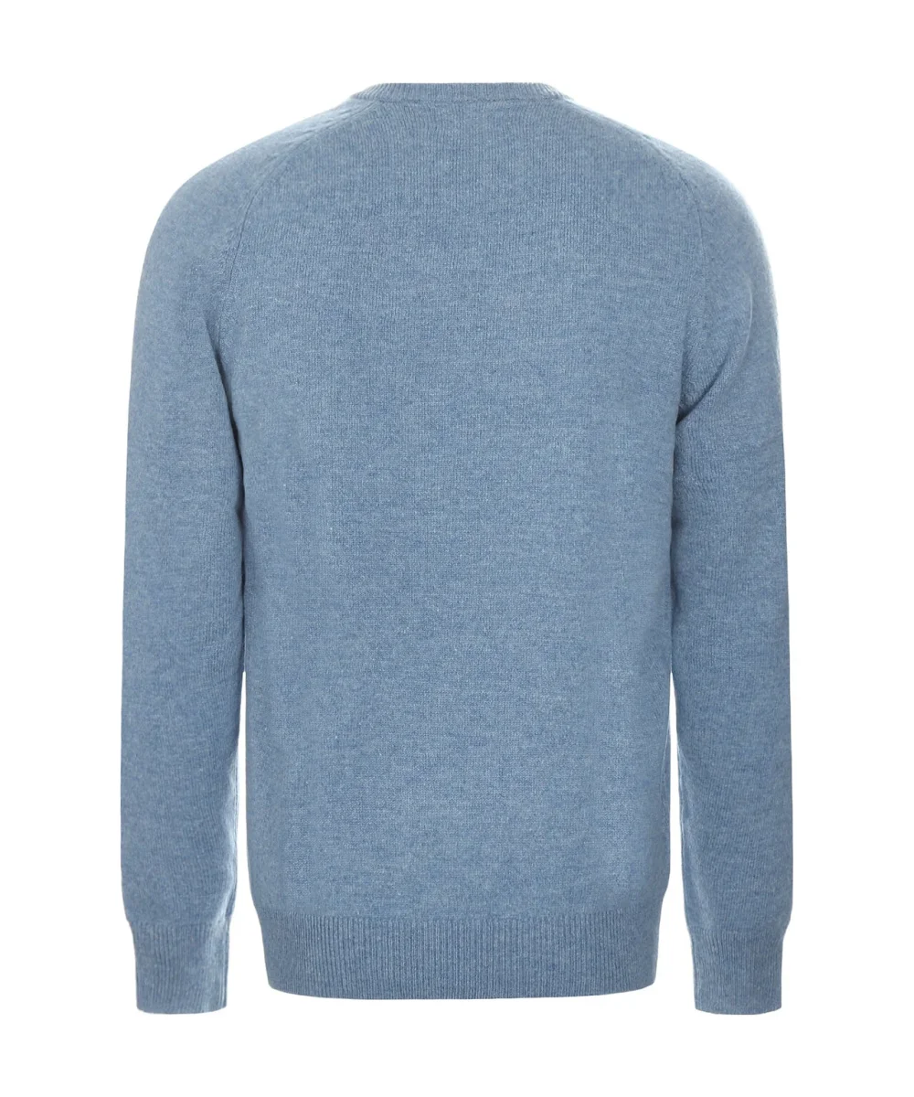 Classic Lambswool v-neck sweater | Blue – Bild 4