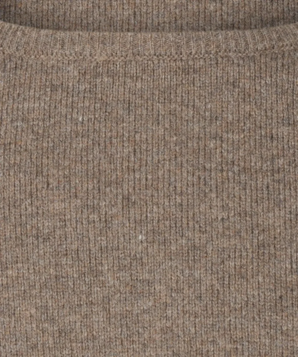 Pullover Lambswool round neck | Brown – Bild 5