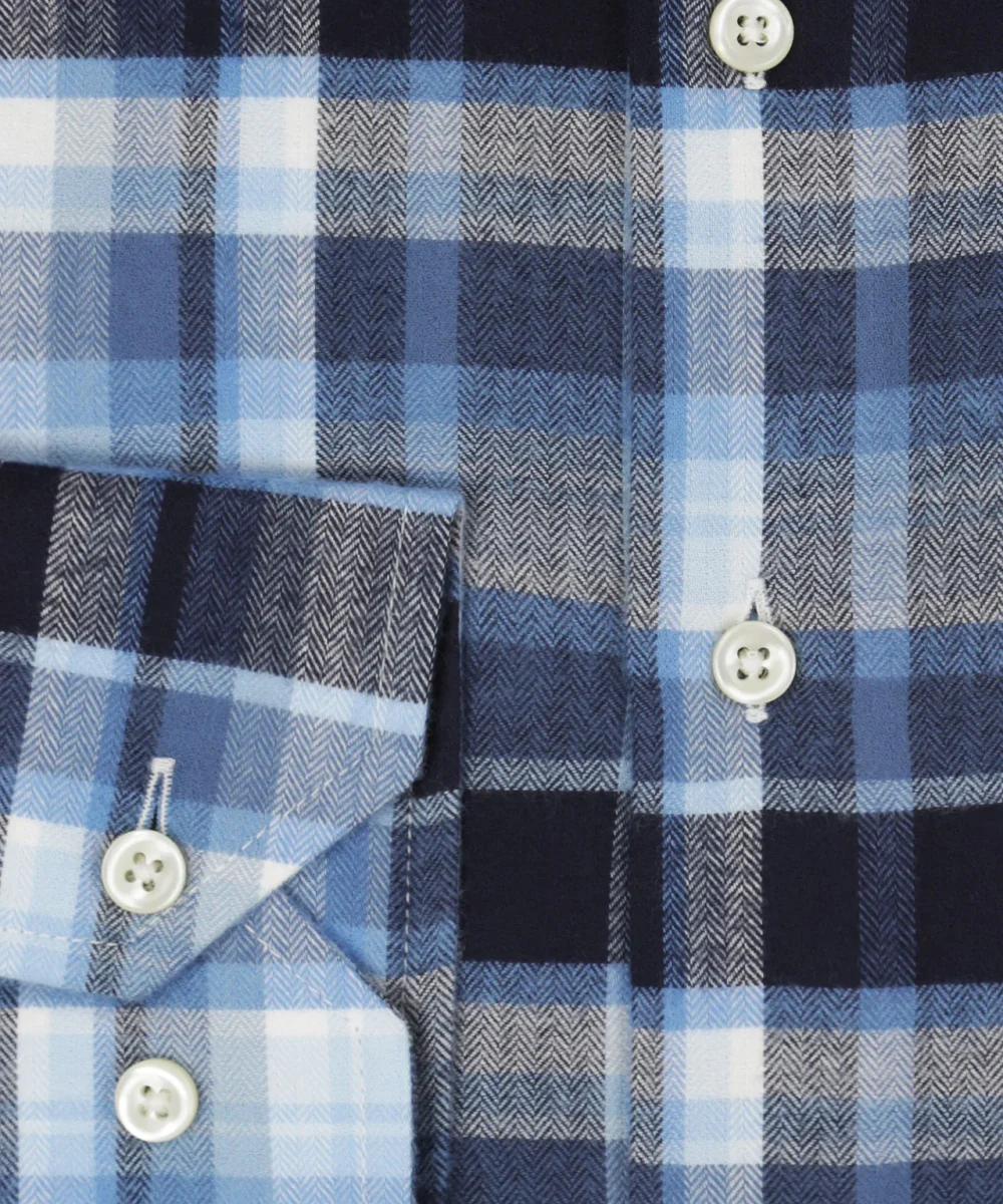 Cotton Shirt Button Down Regular Fit | Blue – Bild 4