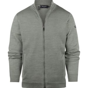 Maerz Sporty Zipper Cardigan Merino | Green