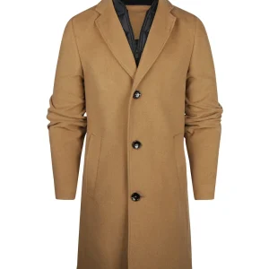 Long Coat Wool Mix | Brown