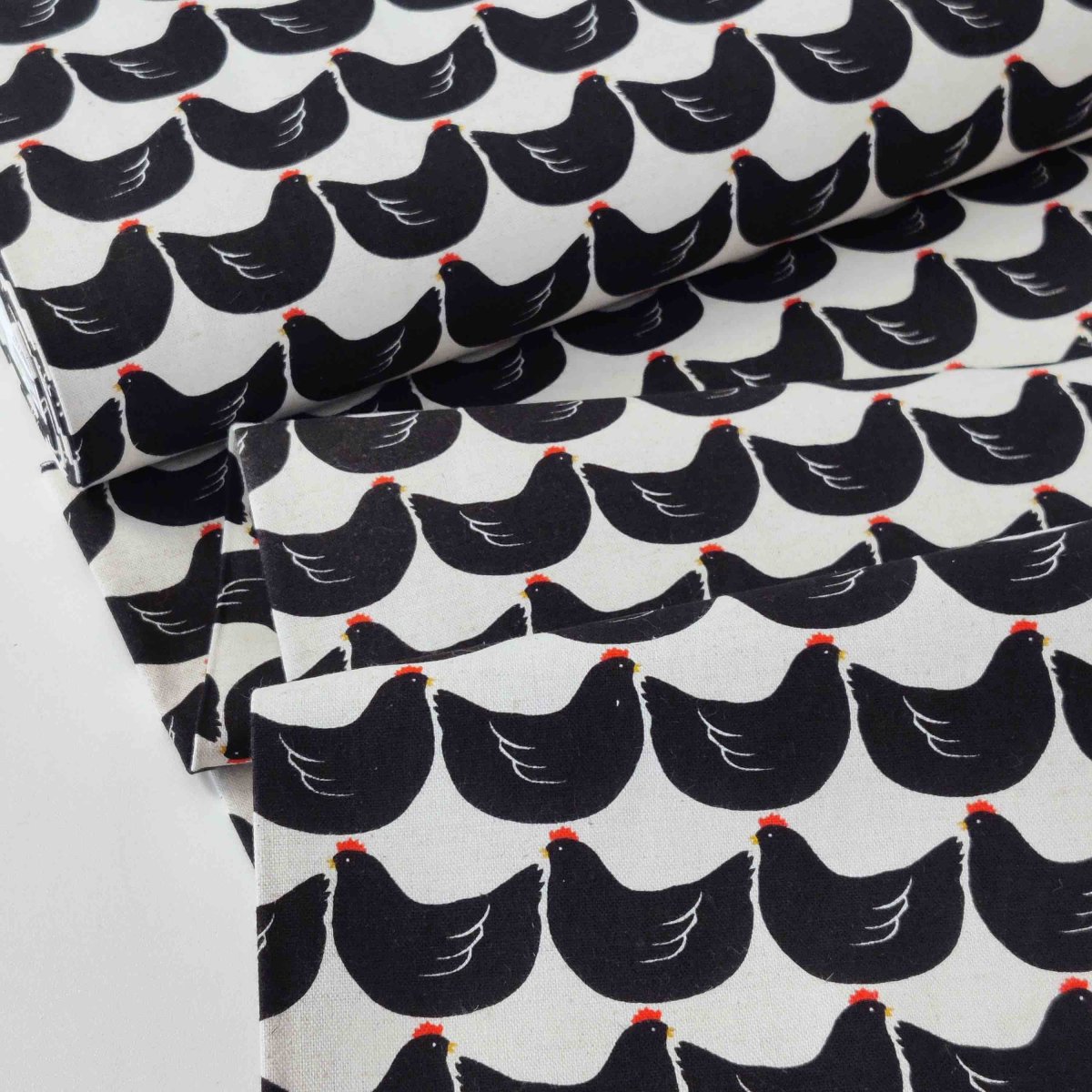 Cotton Flax Prints Huhn – Bild 2