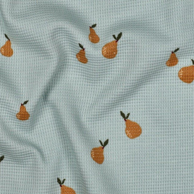 Waffeljersey mit Birnenmuster – weicher Jersey mit Struktur