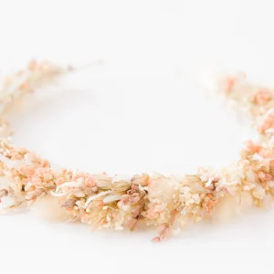 Blumen Haarreif| zarte Trockenblumen & rosa Lavendel