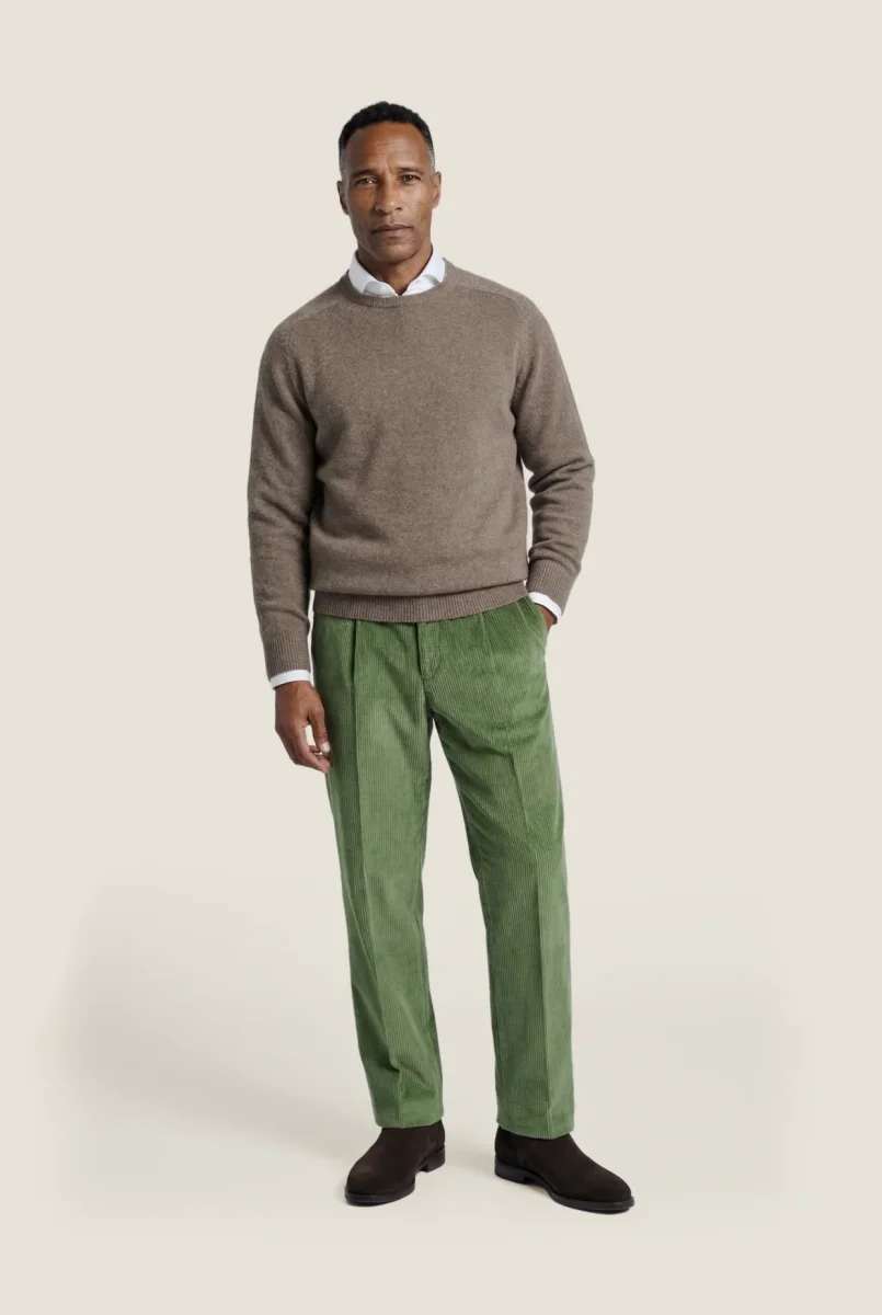 Pullover Lambswool round neck | Brown – Bild 3